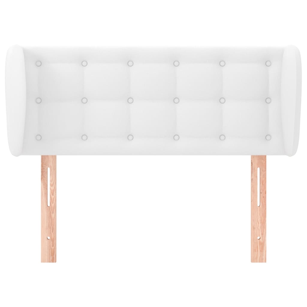 vidaXL Κεφαλάρι με Πτερύγια Λευκό 103x23x78/88 εκ.Συνθετικό Δέρμα