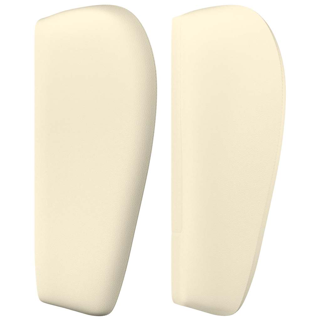 vidaXL Κεφαλάρι με Πτερύγια Κρεμ 147x23x78/88 εκ. Συνθετικό Δέρμα