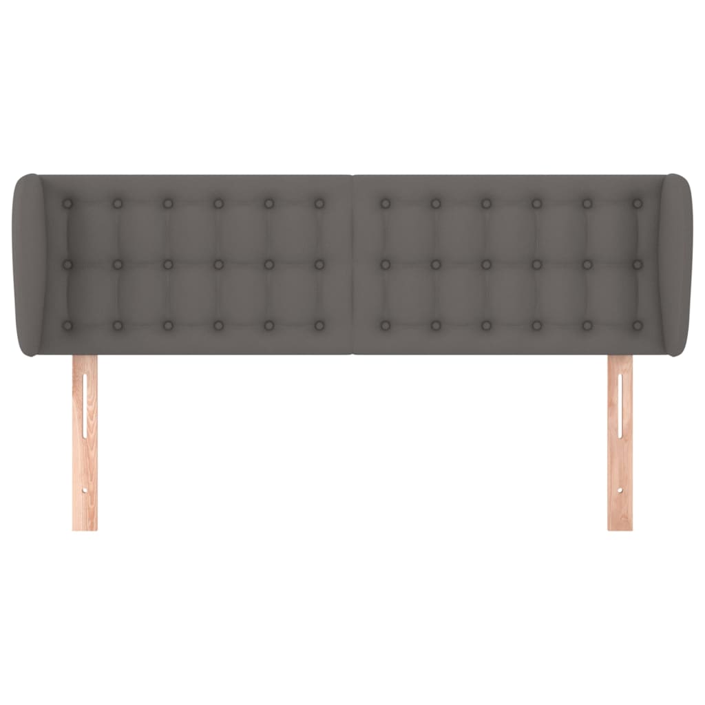 vidaXL Κεφαλάρι με Πτερύγια Γκρι 147x23x78/88 εκ. Συνθετικό Δέρμα