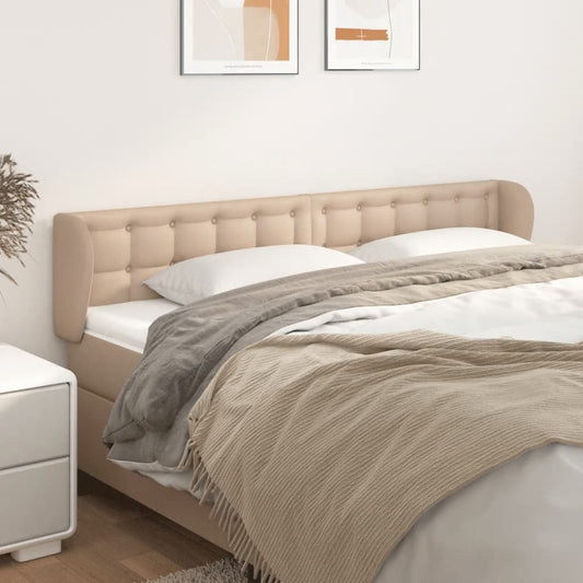 vidaXL Κεφαλάρι με Πτερύγια Καπουτσίνο 163x23x78/88εκ. Συνθετικό Δέρμα