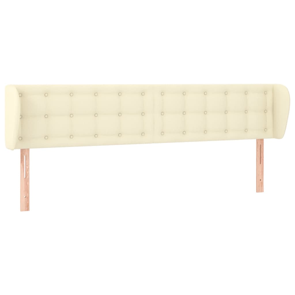 vidaXL Κεφαλάρι με Πτερύγια Κρεμ 183x23x78/88 εκ. Συνθετικό Δέρμα