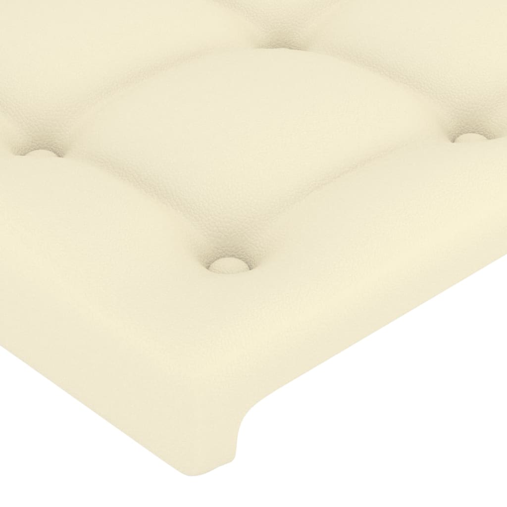 vidaXL Κεφαλάρι με Πτερύγια Κρεμ 183x23x78/88 εκ. Συνθετικό Δέρμα