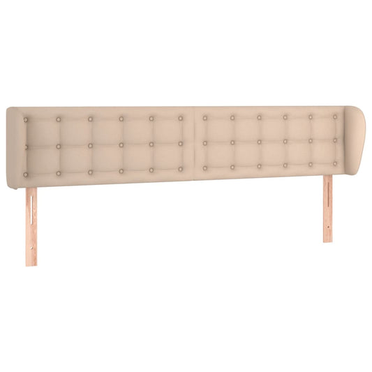 vidaXL Κεφαλάρι με Πτερύγια Καπουτσίνο 203x23x78/88εκ. Συνθετικό Δέρμα