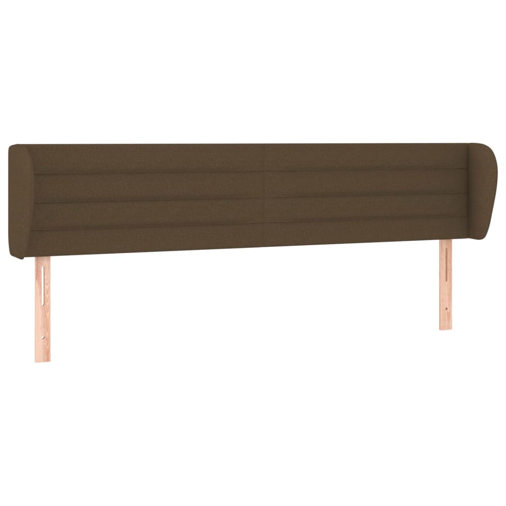 vidaXL Κεφαλάρι με Πτερύγια Σκούρο Καφέ 163x23x78/88 εκ. Υφασμάτινο