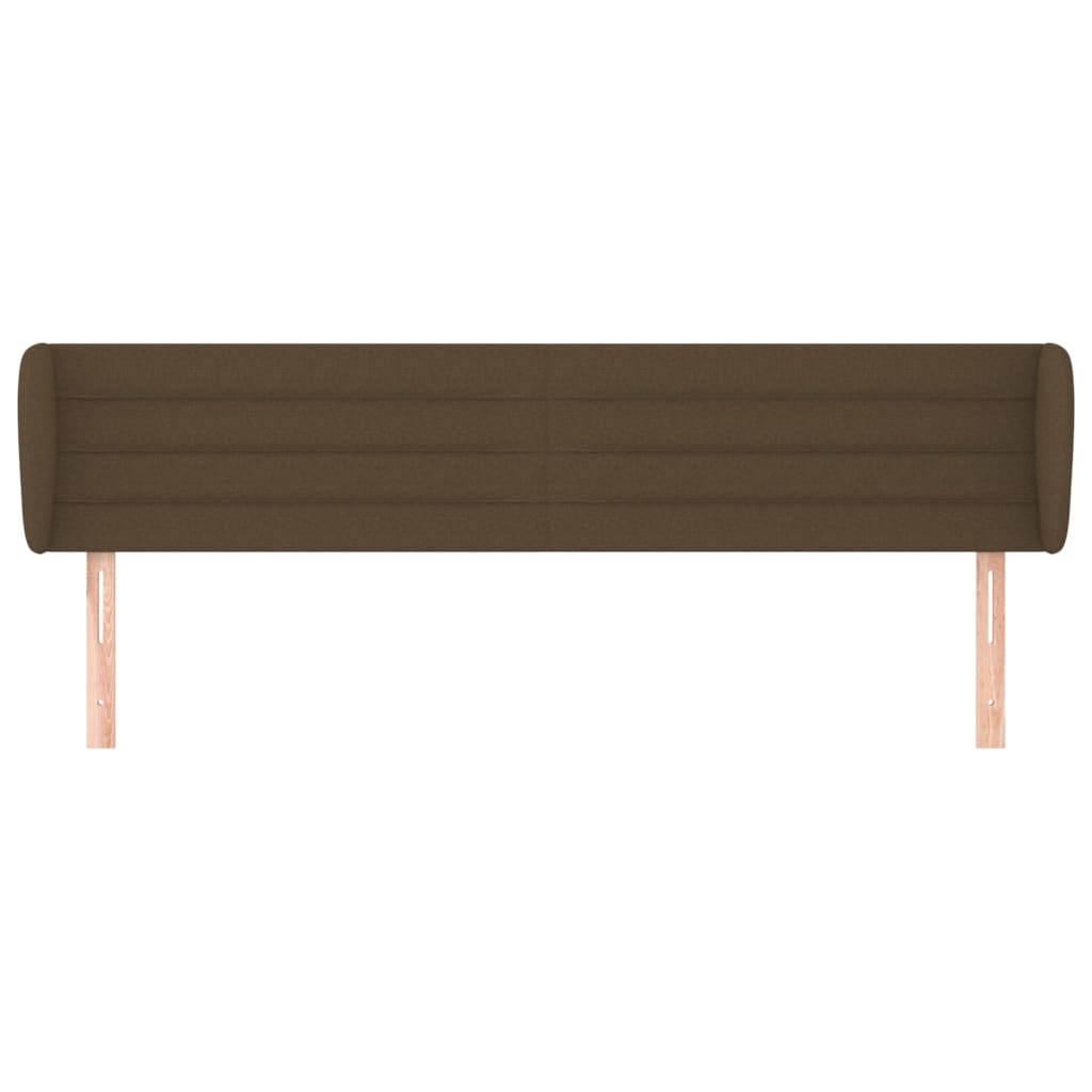 vidaXL Κεφαλάρι με Πτερύγια Σκούρο Καφέ 163x23x78/88 εκ. Υφασμάτινο
