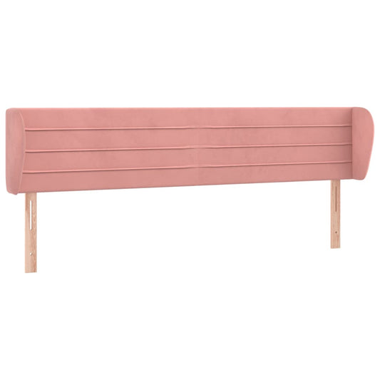vidaXL Κεφαλάρι με Πτερύγια Ροζ 183x23x78/88 εκ. Βελούδινο