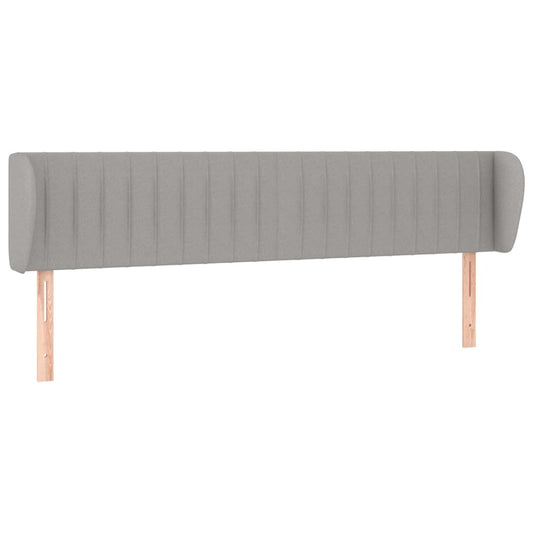 vidaXL Κεφαλάρι με Πτερύγια Ανοιχτό Γκρι 163x23x78/88 εκ. Υφασμάτινο