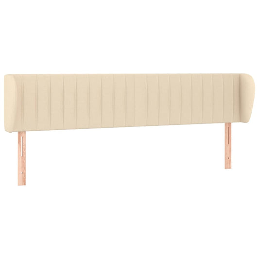 vidaXL Κεφαλάρι με Πτερύγια Κρεμ 203 x 23 x 78/88 εκ. Υφασμάτινο