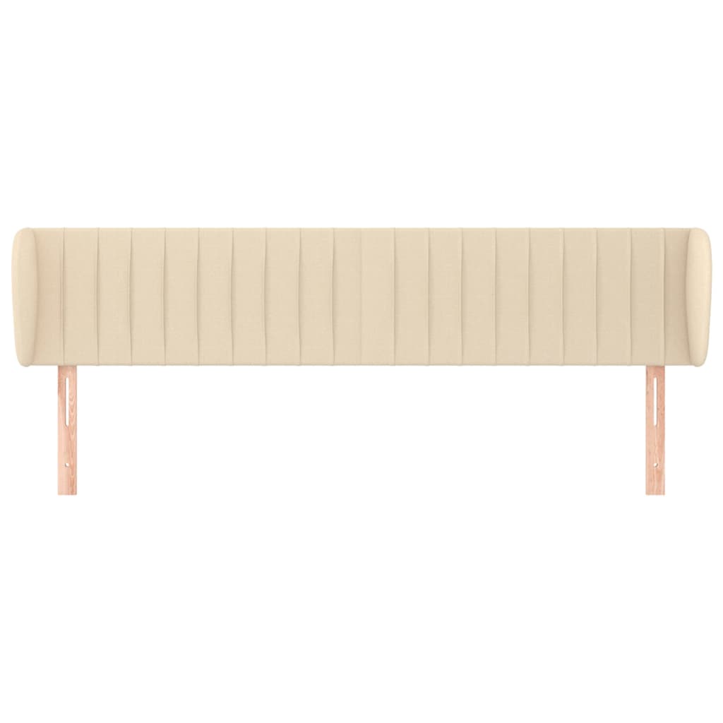 vidaXL Κεφαλάρι με Πτερύγια Κρεμ 203 x 23 x 78/88 εκ. Υφασμάτινο