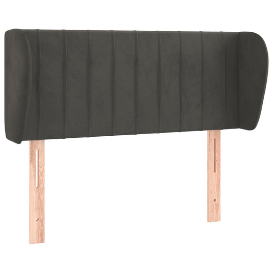 vidaXL Κεφαλάρι με Πτερύγια Σκούρο Γκρι 83x23x78/88 εκ. Βελούδινο