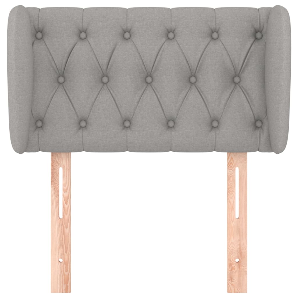 vidaXL Κεφαλάρι με Πτερύγια Ανοιχτό Γκρι 83x23x78/88 εκ. Υφασμάτινο