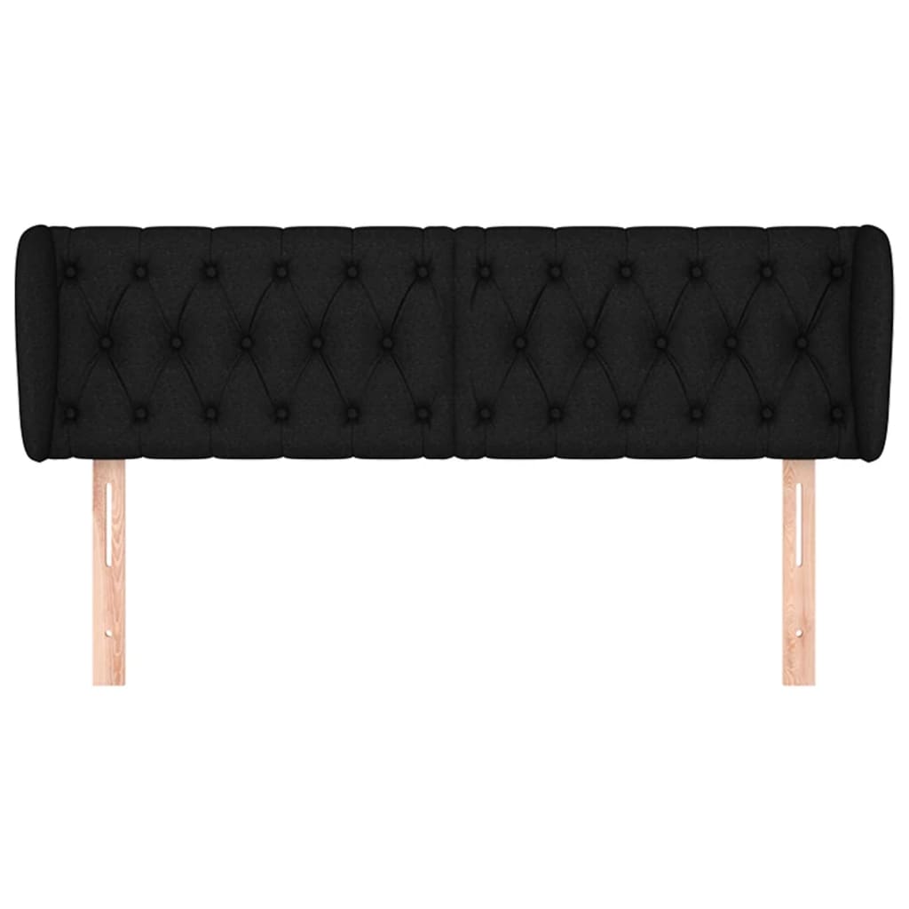 vidaXL Κεφαλάρι με Πτερύγια Μαύρο 147 x 23 x 78/88 εκ. Υφασμάτινο