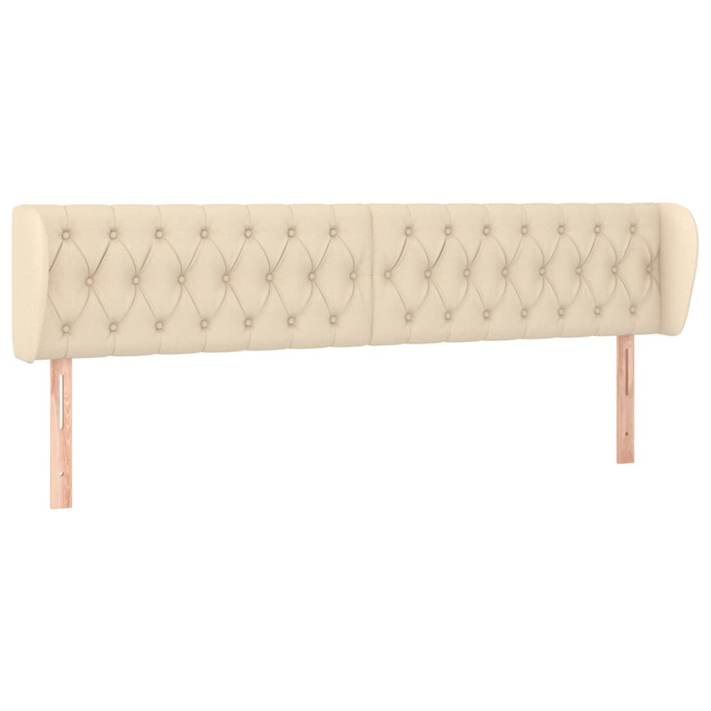 vidaXL Κεφαλάρι με Πτερύγια Κρεμ 183x23x78/88 εκ. Υφασμάτινο