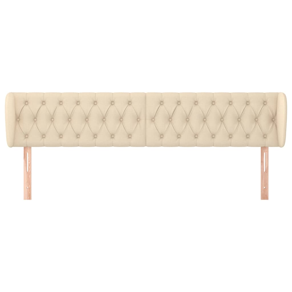 vidaXL Κεφαλάρι με Πτερύγια Κρεμ 183x23x78/88 εκ. Υφασμάτινο