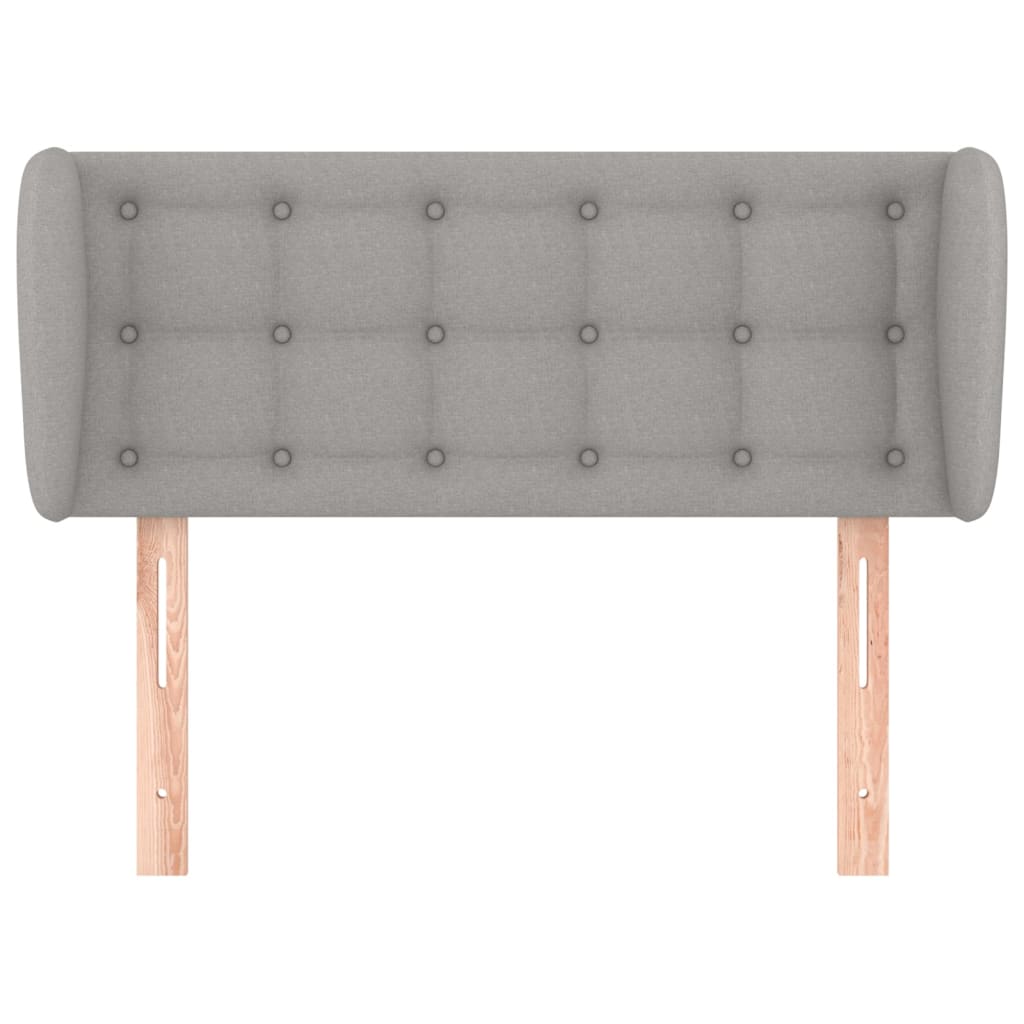 vidaXL Κεφαλάρι με Πτερύγια Ανοιχτό Γκρι 93x23x78/88 εκ. Υφασμάτινο