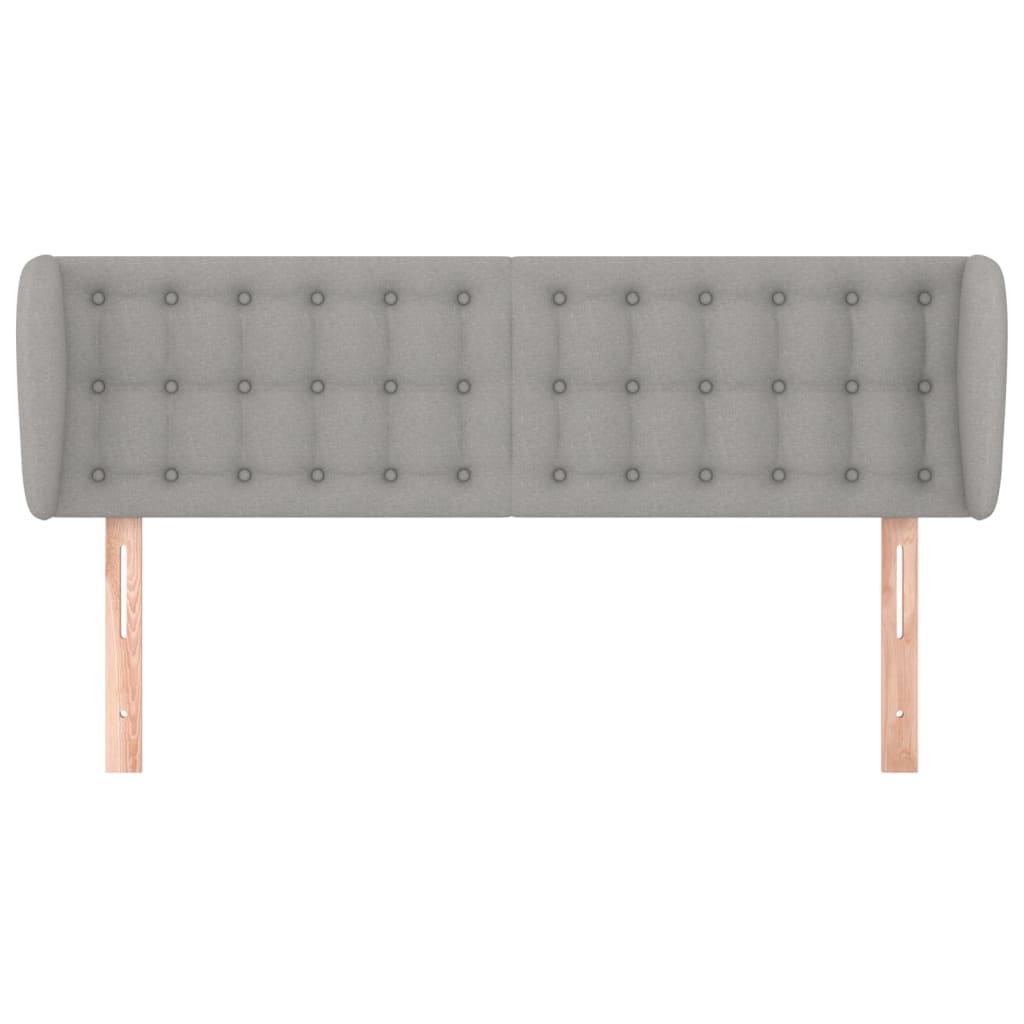 vidaXL Κεφαλάρι με Πτερύγια Ανοιχτό Γκρι 147x23x78/88 εκ. Υφασμάτινο