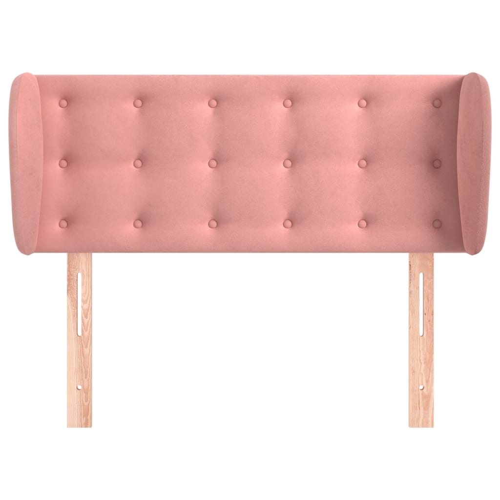 vidaXL Κεφαλάρι με Πτερύγια Ροζ 103x23x78/88 εκ. Βελούδινο