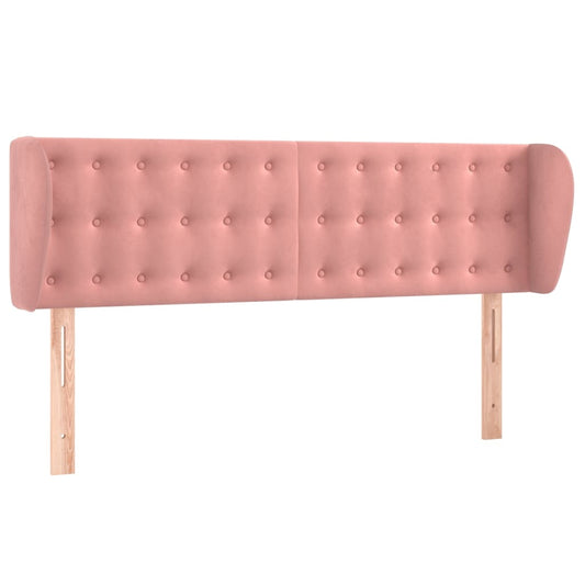 vidaXL Κεφαλάρι με Πτερύγια Ροζ 147x23x78/88 εκ. Βελούδινο