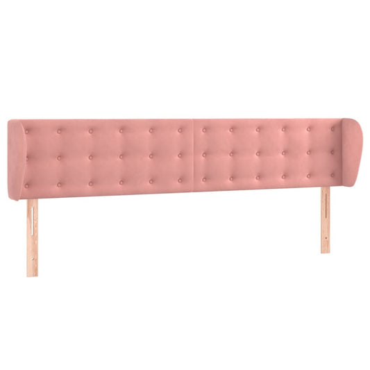 vidaXL Κεφαλάρι με Πτερύγια Ροζ 163x23x78/88 εκ. Βελούδινο