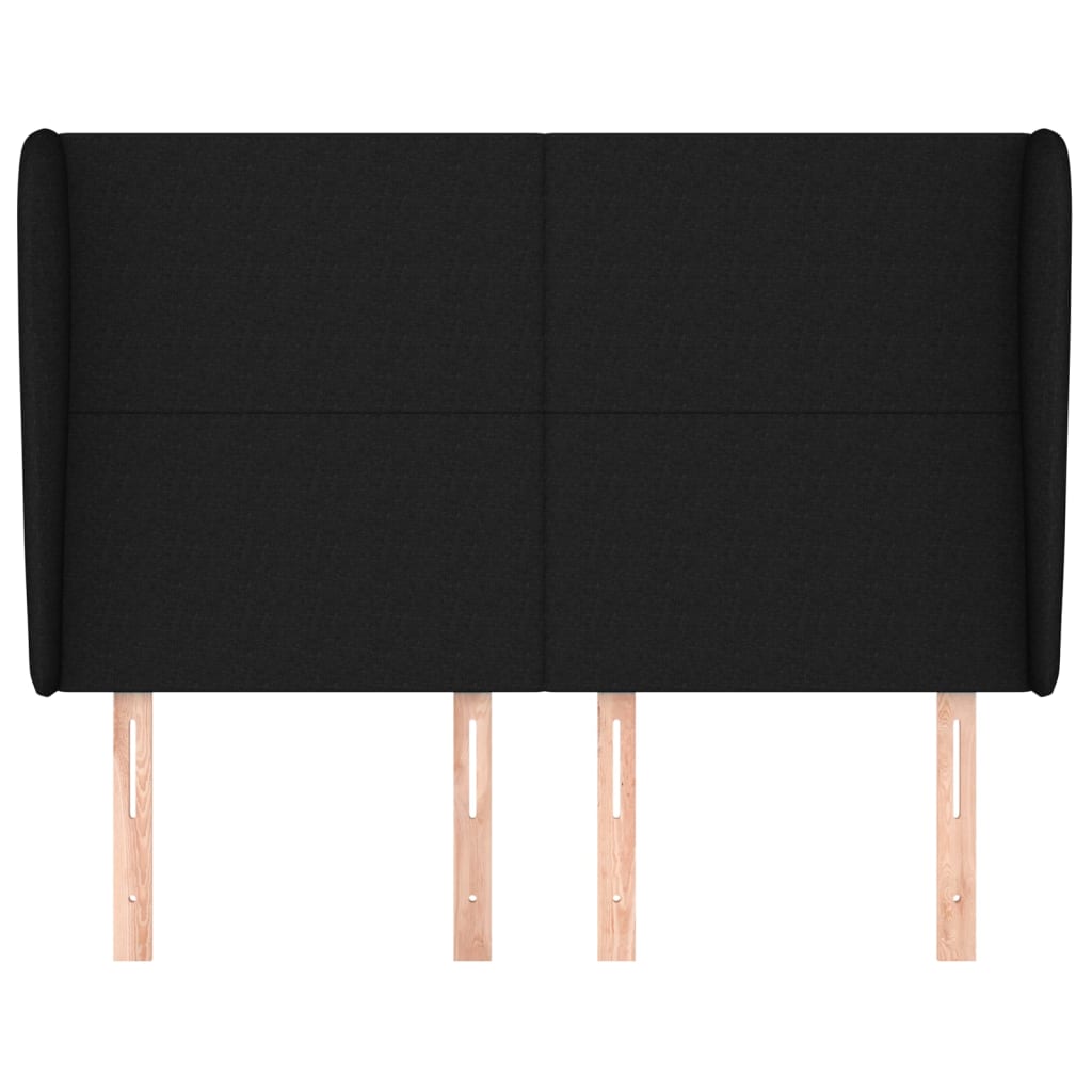 vidaXL Κεφαλάρι με Πτερύγια Μαύρο 147x23x118/128 εκ. Υφασμάτινο