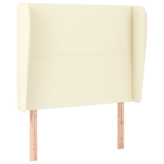 vidaXL Κεφαλάρι με Πτερύγια Κρεμ 83x23x118/128 εκ. Συνθετικό Δέρμα