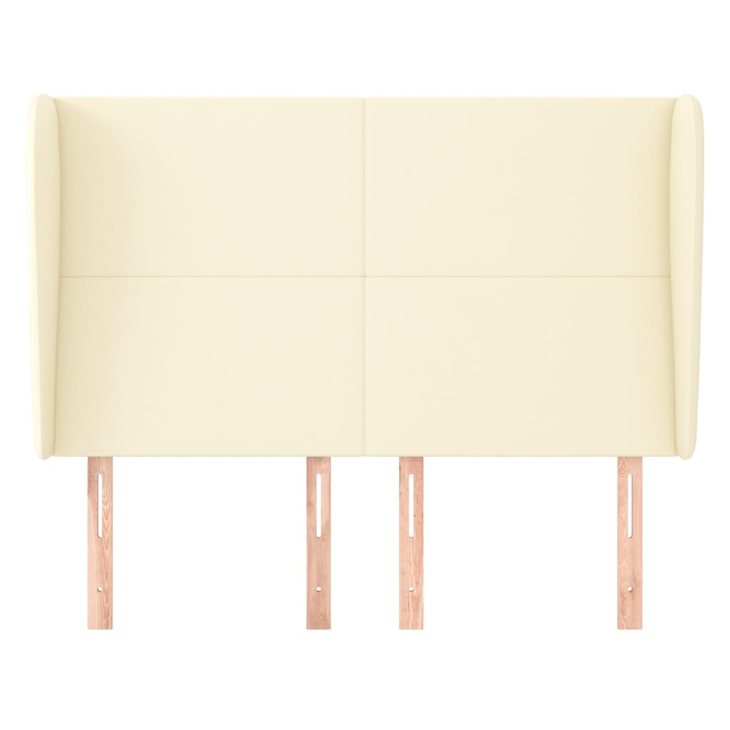 vidaXL Κεφαλάρι με Πτερύγια Κρεμ 147x23x118/128 εκ. Συνθετικό Δέρμα