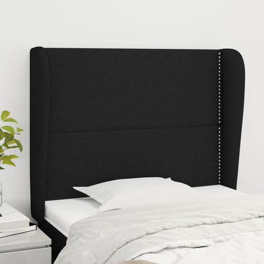 vidaXL Κεφαλάρι με Πτερύγια Μαύρο 83x23x118/128 εκ. Υφασμάτινο