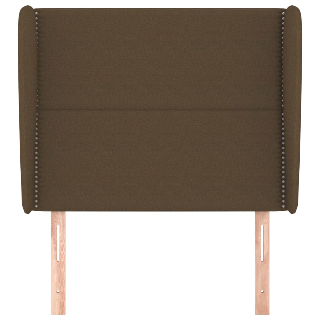 vidaXL Κεφαλάρι με Πτερύγια Σκούρο Καφέ 93 x 23 x 118/128εκ.Υφασμάτινο