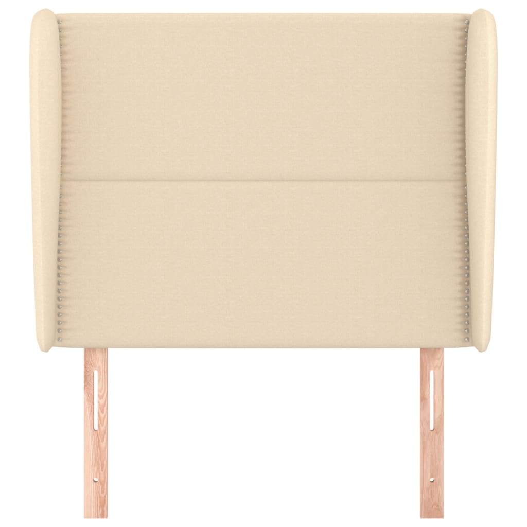 vidaXL Κεφαλάρι με Πτερύγια Κρεμ 103x23x118/128 εκ. Υφασμάτινο
