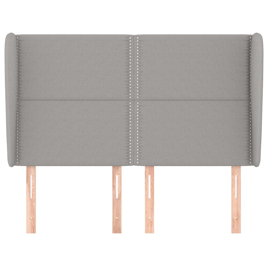 vidaXL Κεφαλάρι με Πτερύγια Ανοιχτό Γκρι 147x23x118/128 εκ. Υφασμάτινο