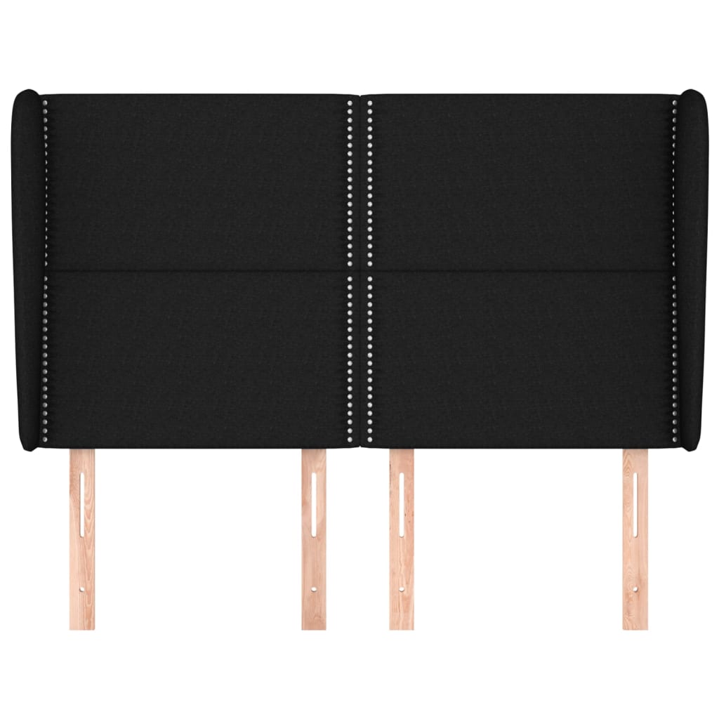 vidaXL Κεφαλάρι με Πτερύγια Μαύρο 147x23x118/128 εκ. Υφασμάτινο