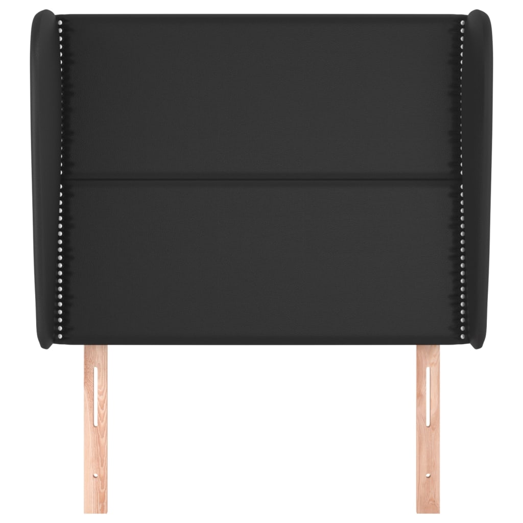 vidaXL Κεφαλάρι με Πτερύγια Μαύρο 103x23x118/128 εκ. Συνθετικό Δέρμα