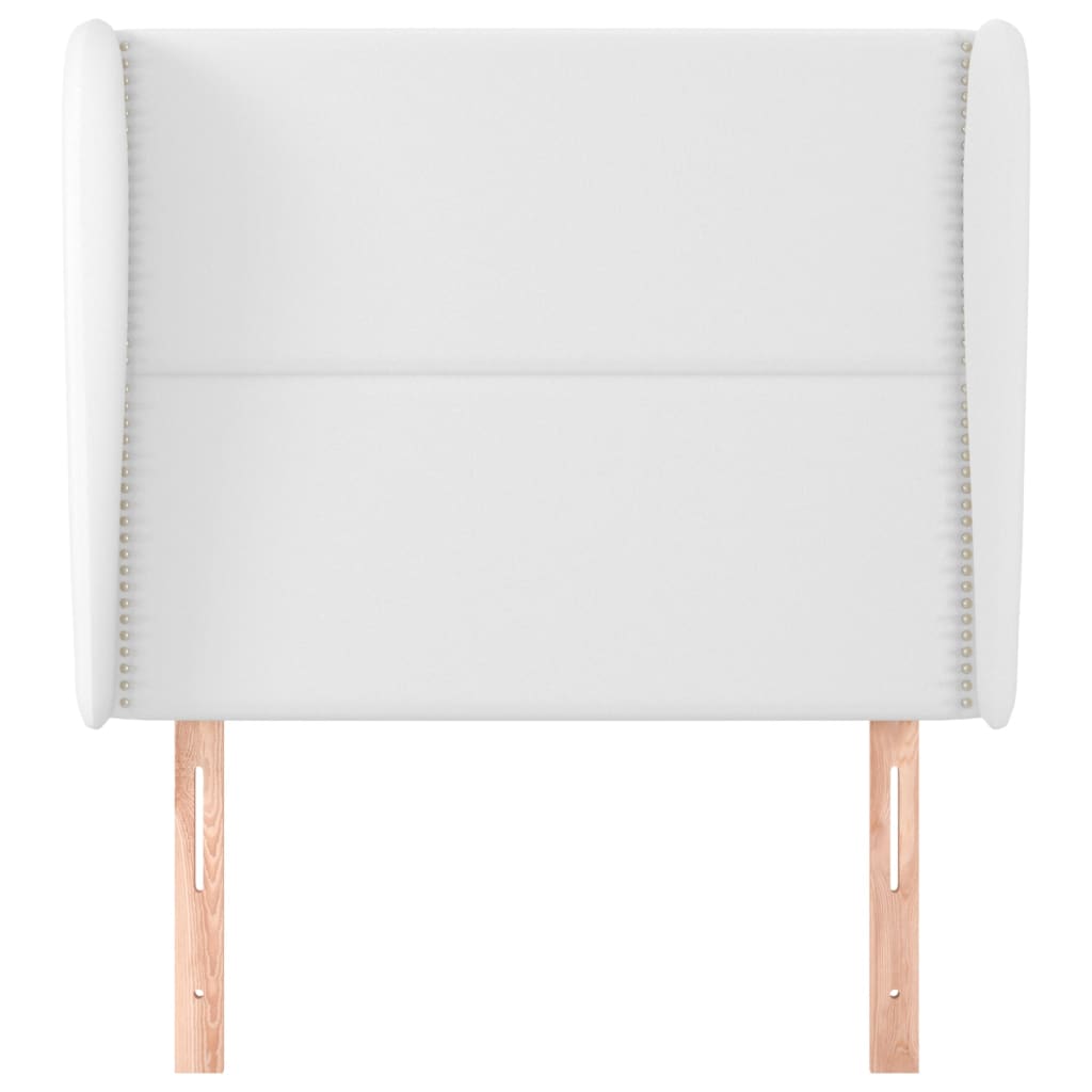 vidaXL Κεφαλάρι με Πτερύγια Λευκό 103x23x118/128 εκ. Συνθετικό Δέρμα