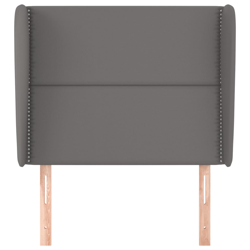 vidaXL Κεφαλάρι με Πτερύγια Γκρι 103x23x118/128 εκ. Συνθετικό Δέρμα