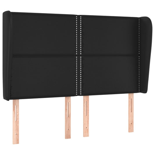 vidaXL Κεφαλάρι με Πτερύγια Μαύρο 147x23x118/128 εκ. Συνθ. Δέρμα