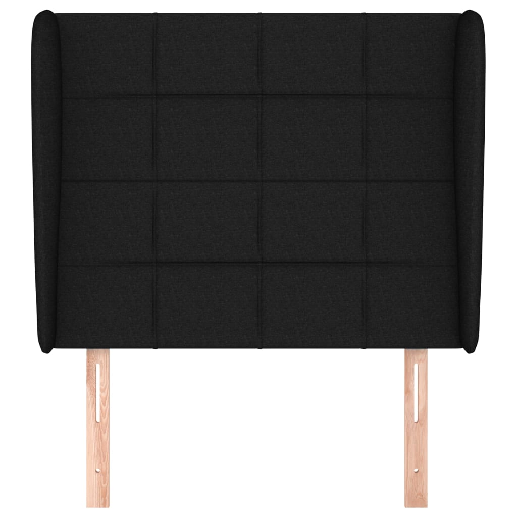 vidaXL Κεφαλάρι με Πτερύγια Μαύρο 83x23x118/128 εκ. Υφασμάτινο