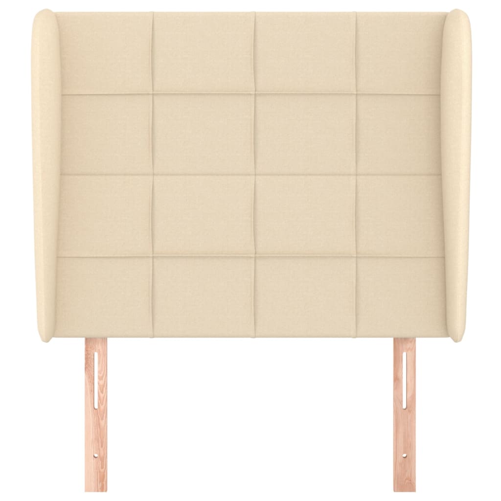 vidaXL Κεφαλάρι με Πτερύγια Κρεμ 103x23x118/128 εκ. Υφασμάτινο