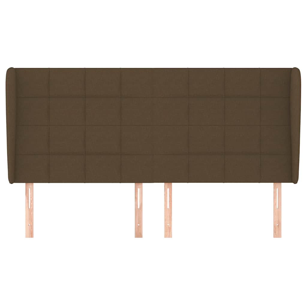 vidaXL Κεφαλάρι με Πτερύγια Σκούρο Καφέ 183x23x118/128 εκ. Υφασμάτινο