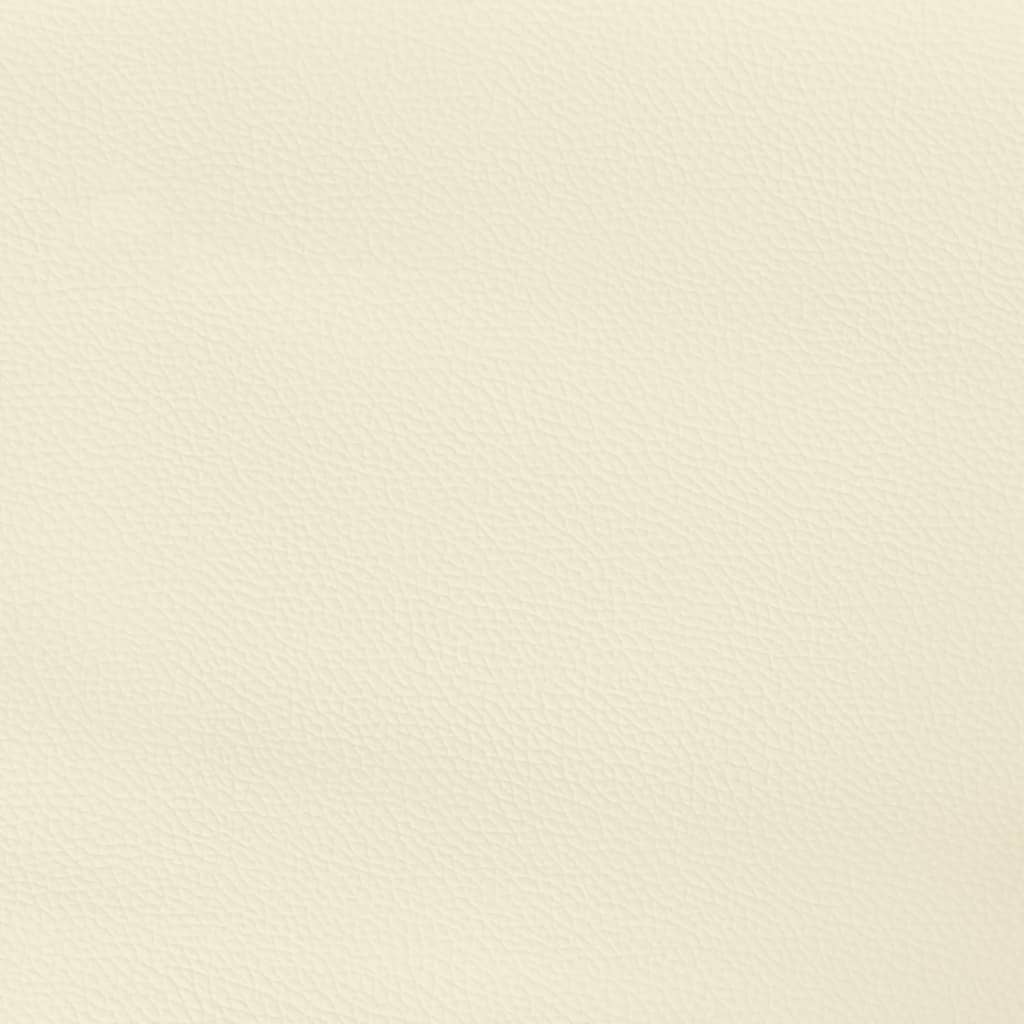 vidaXL Κεφαλάρι με Πτερύγια Κρεμ 93x23x118/128 εκ. Συνθετικό Δέρμα