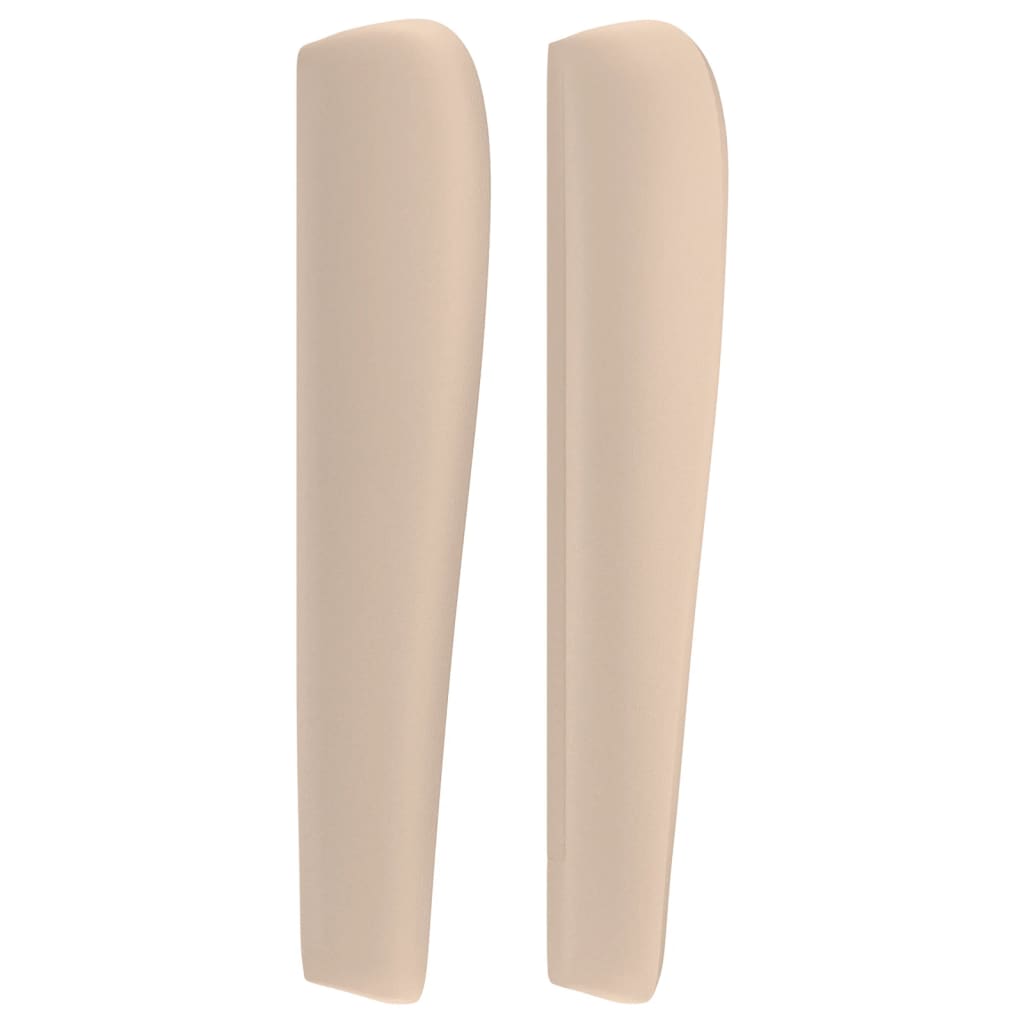 vidaXL Κεφαλάρι με Πτερύγια Καπουτσίνο 103x23x118/128 εκ. Συνθ. Δέρμα