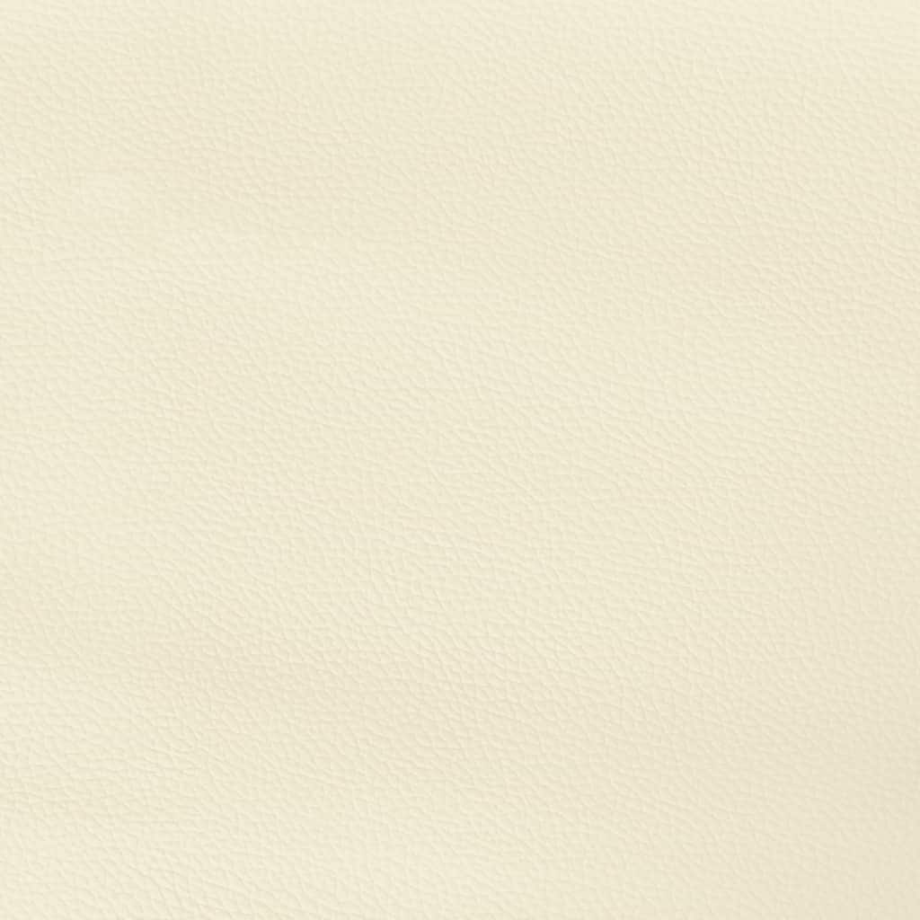 vidaXL Κεφαλάρι με Πτερύγια Κρεμ 147x23x118/128 εκ. Συνθετικό Δέρμα
