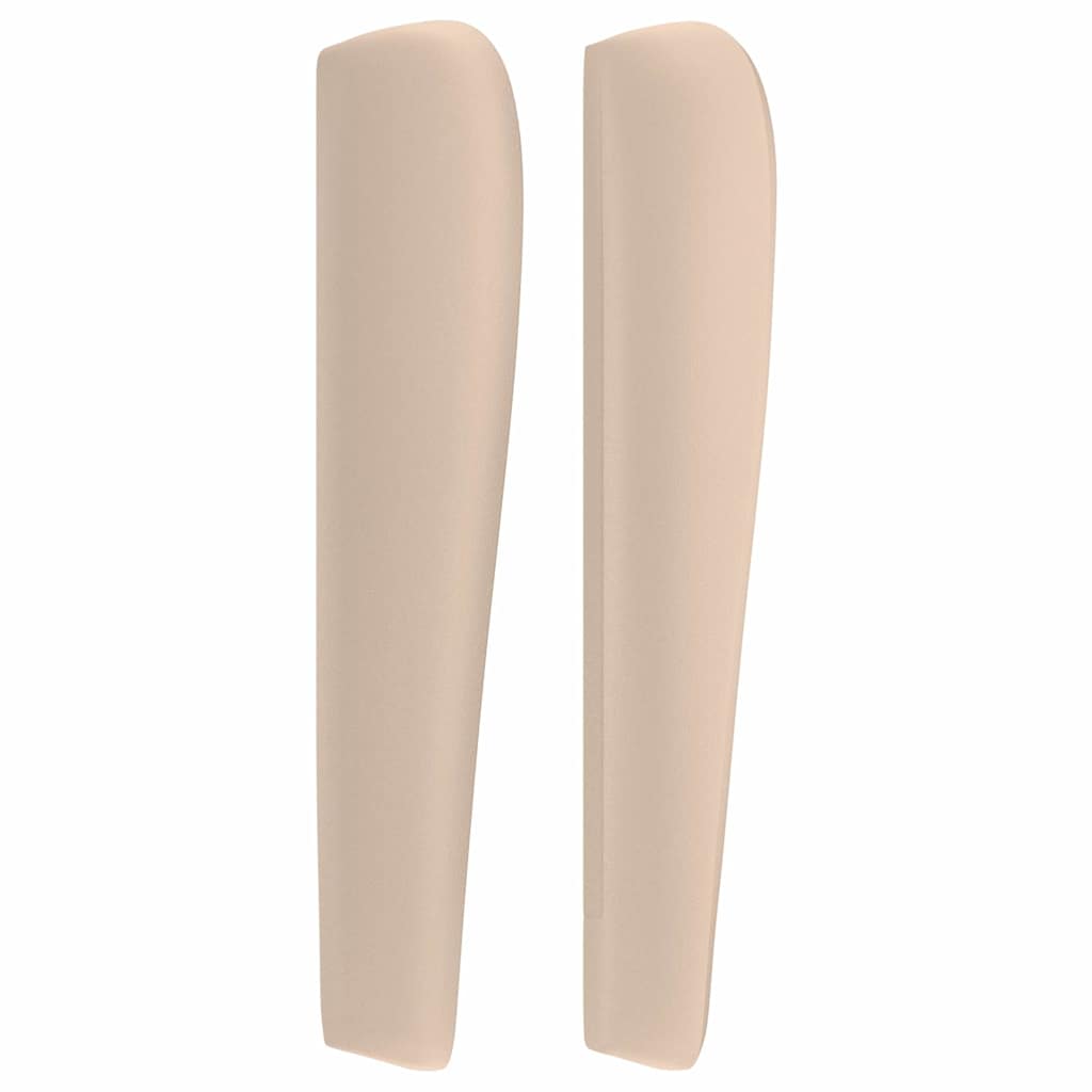 vidaXL Κεφαλάρι με Πτερύγια Καπουτσίνο 163x23x118/128 εκ. Συνθ. Δέρμα