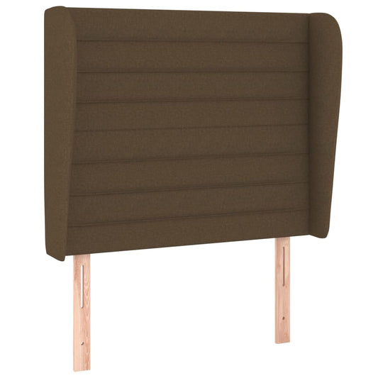 vidaXL Κεφαλάρι με Πτερύγια Σκούρο Καφέ 83x23x118/128 εκ. Υφασμάτινο