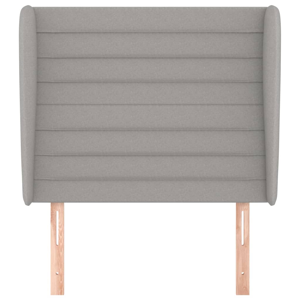 vidaXL Κεφαλάρι με Πτερύγια Ανοιχτό Γκρι 103x23x118/128 εκ. Υφασμάτινο