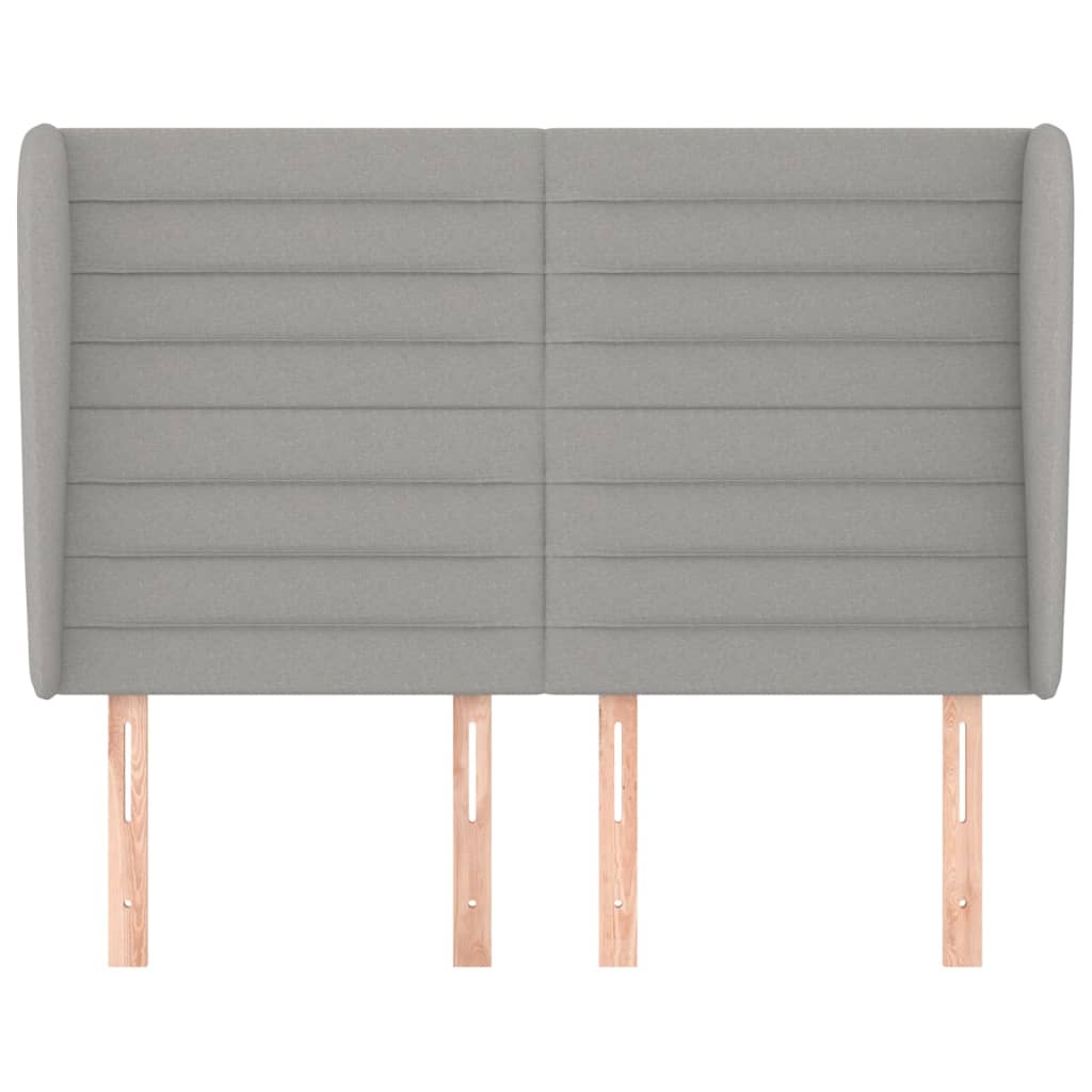vidaXL Κεφαλάρι με Πτερύγια Ανοιχτό Γκρι 147x23x118/128 εκ. Υφασμάτινο