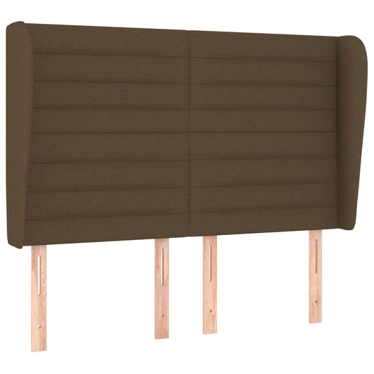 vidaXL Κεφαλάρι με Πτερύγια Σκούρο Καφέ 147x23x118/128 εκ.Υφασμάτινο