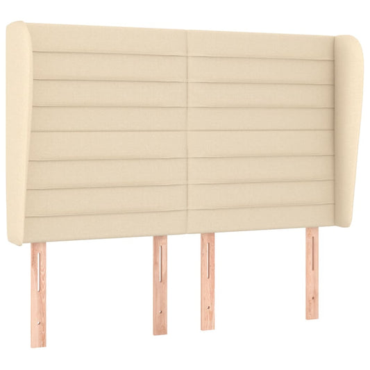 vidaXL Κεφαλάρι με Πτερύγια Κρεμ 147x23x118/128 εκ. Υφασμάτινο