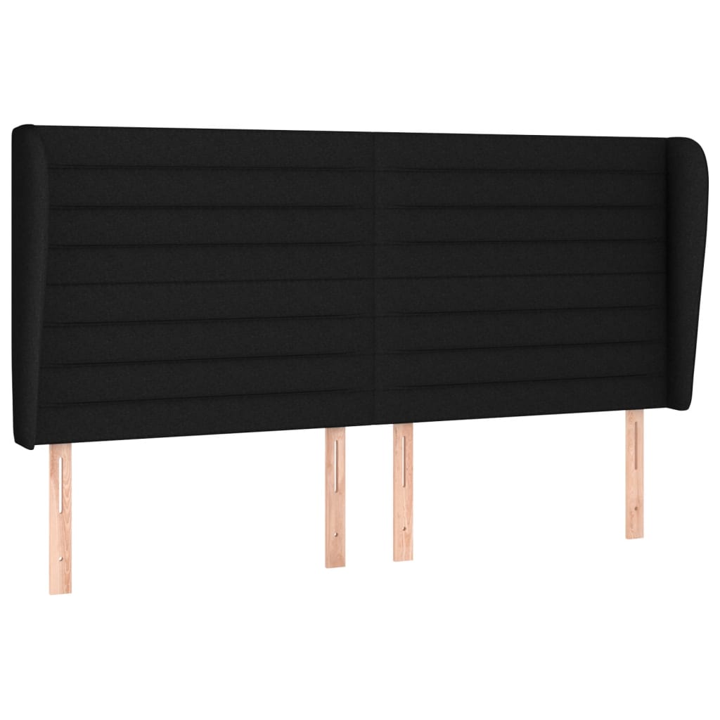 vidaXL Κεφαλάρι με Πτερύγια Μαύρο 163x23x118/128 εκ. Υφασμάτινο