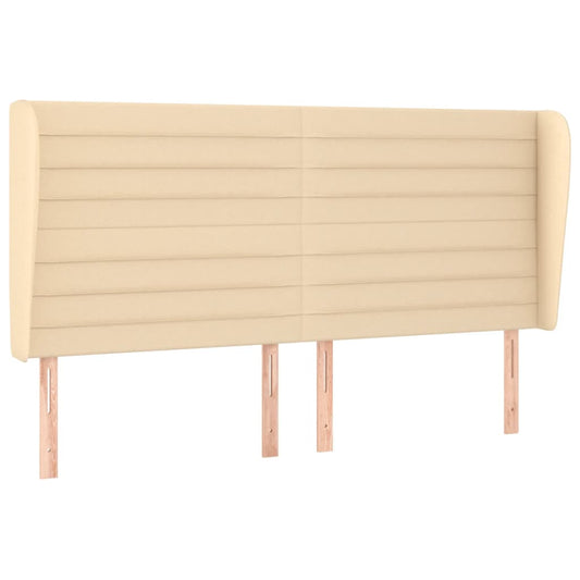 vidaXL Κεφαλάρι με Πτερύγια Κρεμ 163x23x118/128 εκ. Υφασμάτινο