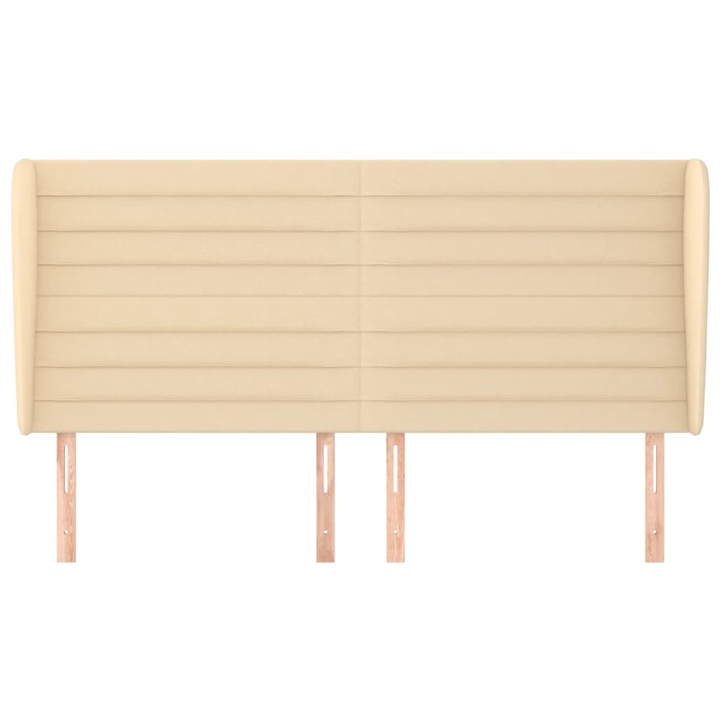 vidaXL Κεφαλάρι με Πτερύγια Κρεμ 163x23x118/128 εκ. Υφασμάτινο